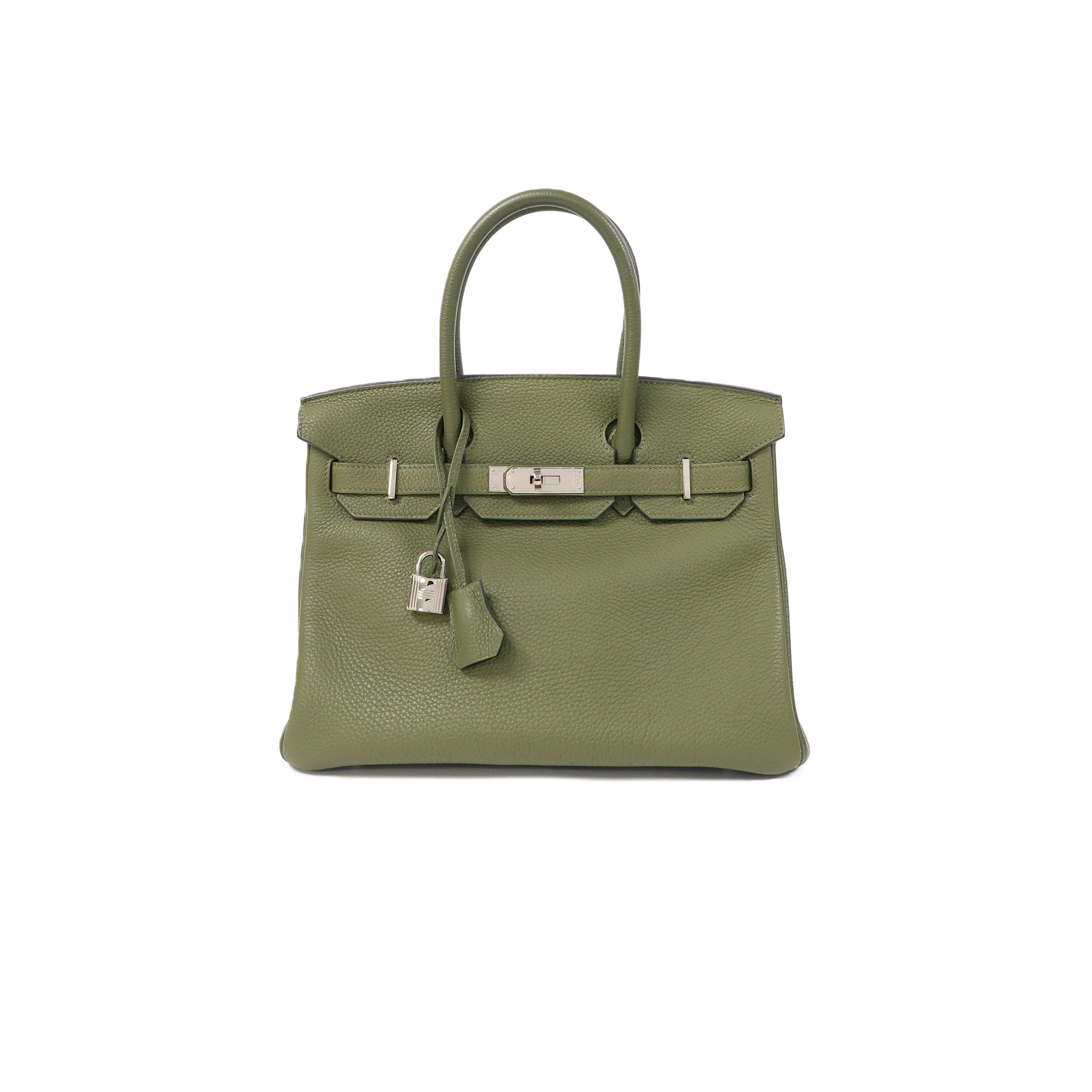 HERMÈS BIRKIN 25 TOGO SAGE GREEN GOLD BUCKLE BAG 2161300193552 (25*20*13cm)